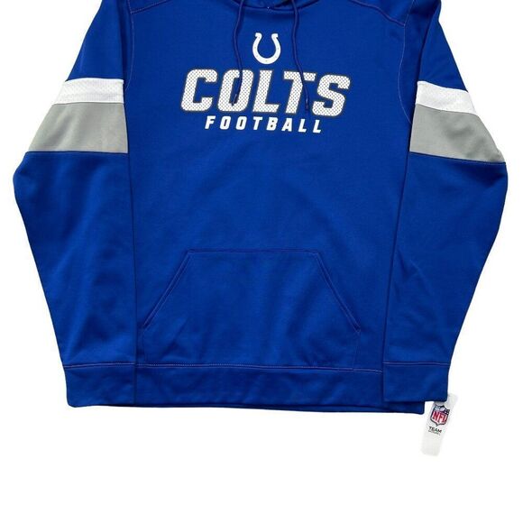 NFL Team Apparel Men's Indianapolis Colts Football Performance Hoodie - Picture 4 of 12